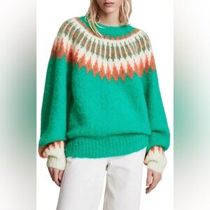 ALLSAINTS Falka Jumper Fair Isle Sweater - Small